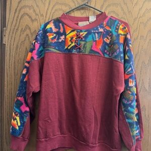 Colorful Patterned Women's Sweatshirt
